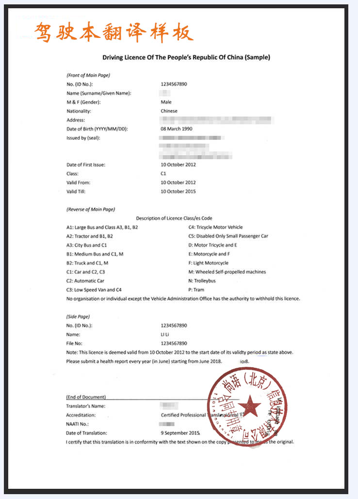 駕照翻譯公司 駕照翻譯公司